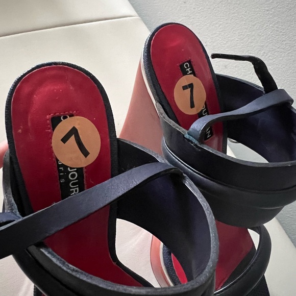 Charles jourdan platform wedge sandals 7 - Picture 3 of 3
